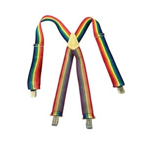 VTG McGuire-Nicholas Rainbow Suspenders 2” Wide Claw Closure ASO Robin Williams